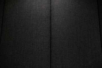 Fototapeta premium Black fabric pattern, black background, black texture