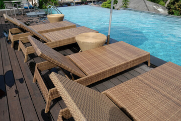 Poolside chairs, chairs for swimming pools, outdoor pool