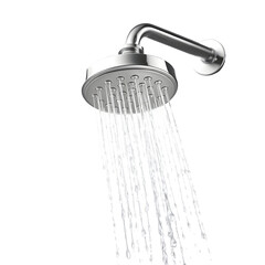 Chrome Showerhead with Water Streams