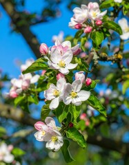 Obraz premium Blossoming apple tree in spring