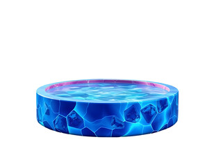 Crystal Pool with Glowing Water - 3D Render