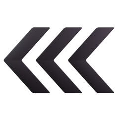 3D Left Chevron Navigation Arrow Icon