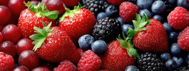 Obraz premium Close-up of mixed berries