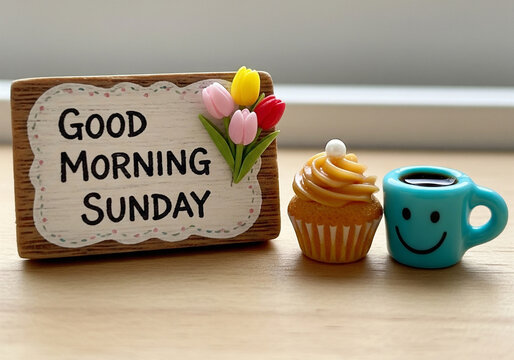 Good morning concept sunday to saturday