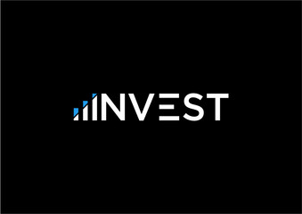 Obraz premium invest financial logo or wordmark design