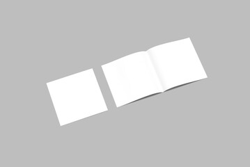 Square magazine Blank mockup Template