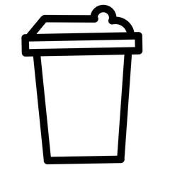 Coffee cup icon. Paper cup icon. Containing coffee, paper, drink, cup, disposable, mug, container, and More. editable stroke. vector illustration