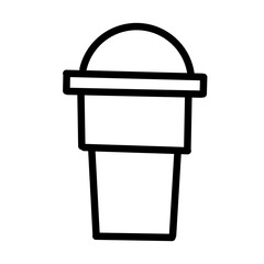 Coffee cup icon. Paper cup icon. Containing coffee, paper, drink, cup, disposable, mug, container, and More. editable stroke. vector illustration