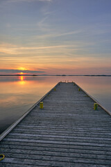 Fototapeta premium pier at sunset