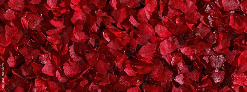Poster close up view of deep red textured surface with irregular shapes and sparkling highlights