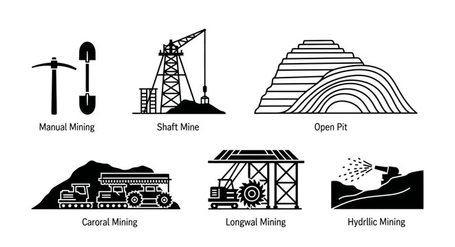 mining methods manual, shaft, open pit, caroral, longwall, hydraulic mining