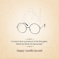 Happy Gandhi Jayanti, 2nd October with Gandhiji Glasses