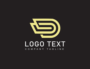 D Typography logo design