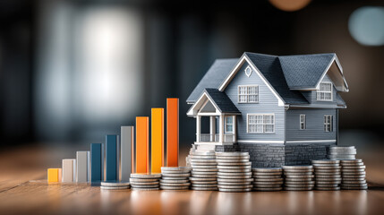 Rising house prices concept