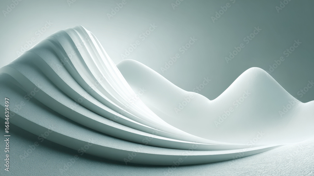 Poster abstract architectural forms in a minimalist scene