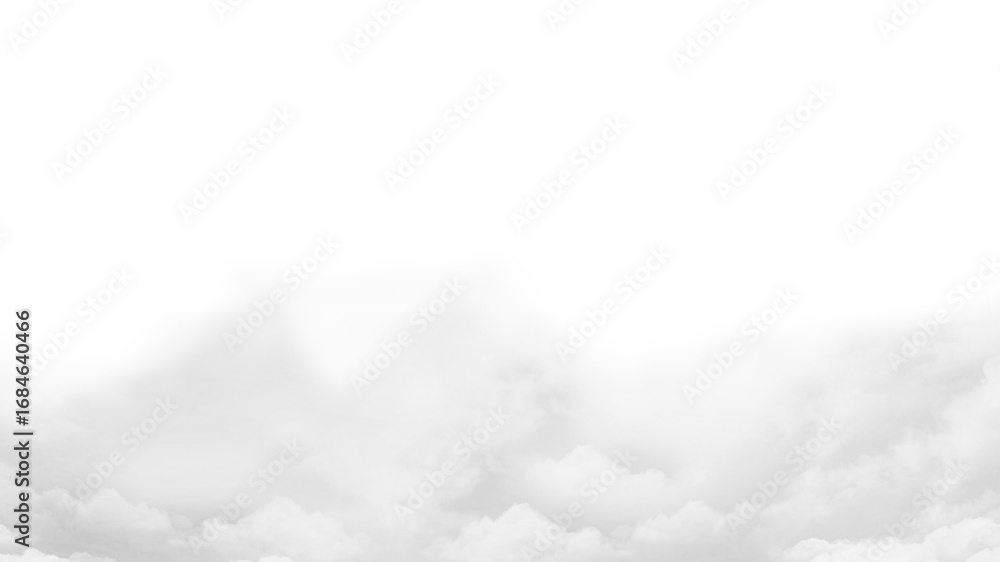 Poster transparent background of soft, subtle gray clouds and a hazy fog, perfect for a dreamlike or atmosp