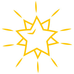 Gold Doodle Star