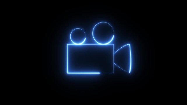 Digital video file indicated by text on a dark screen with film strip borders symbolizing media production and content creation