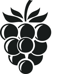Raspberry Berry Fruit Vector Logo in Black and White Minimalist Style, Perfect for Modern Branding and Identity Design
