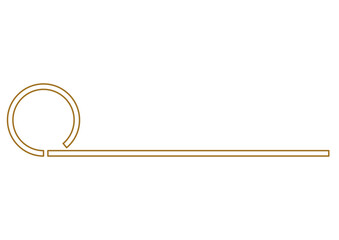 丸から伸びる細ライン・見出し下や区切り用デザイン