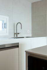Modern kitchen faucet and sink