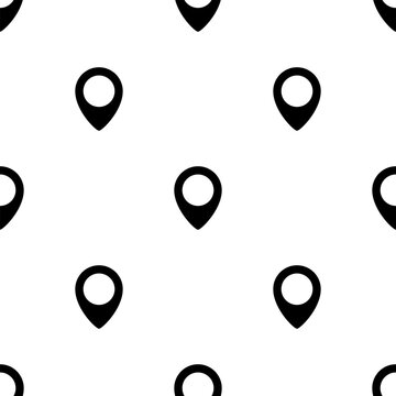 Simple repeating pattern of map location pin icons, ideal for backgrounds, travel, or navigation related designs