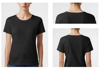 シンプル黒Tシャツ、着心地抜群