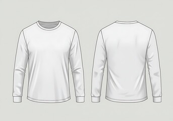 シンプル白ロンTデザイン 前後図