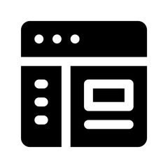 Fototapeta premium dashboard performance glyph icon