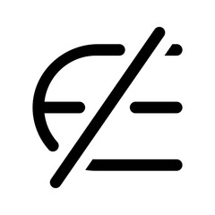 not a subset glyph icon