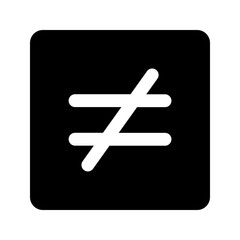 not equal glyph icon