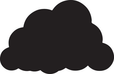 Clouds icon in silhouette and vactor image