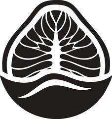 Salak Snake Fruit Vector Logo in Black and White Minimalist Style, Perfect for Modern Branding and Identity Design
