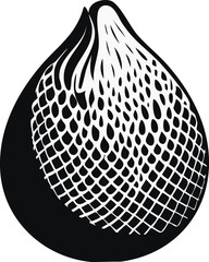 Salak Snake Fruit Vector Logo in Black and White Minimalist Style, Perfect for Modern Branding and Identity Design
