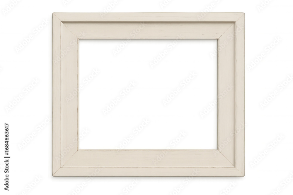 Poster empty white wooden picture frame with transparent background isolating frame, perfect for displaying