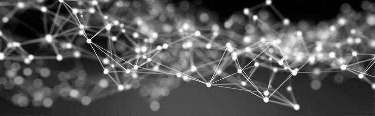 Abstract network graphic with connected points and lines