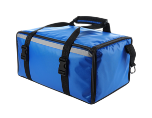 A yellow duffel bag, a versatile accessory for sports and travel, isolated on a white background.