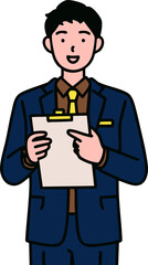 business person vector cartoon sketch