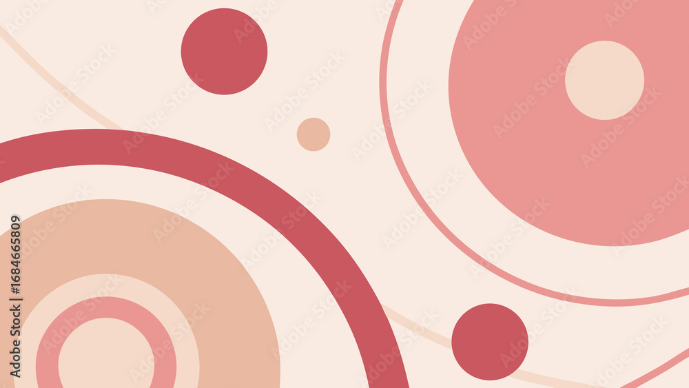 Aufkleber abstract pattern of circles and arcs in pastel tones background