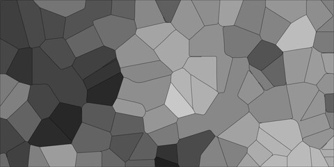 Abstract geometric background of black and white seamless cubes pattern design for a technology art illustration. Multicolor Broken Stained Glass Background with White lines. Voronoi diagram. Retro