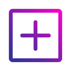 Obraz premium add gradient icon