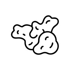 Obraz premium Ginger Root Icon: A simple line art illustration of fresh, organic ginger root. perfect for culinary themes.