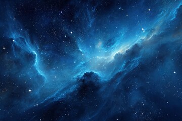 Obraz premium Exploring the infinite beauty of a vast and colorful cosmic space surrounded by twinkling stars and interstellar clouds