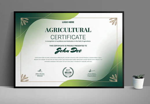 Agricultural Certificate