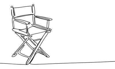 Line drawing of a director's chair