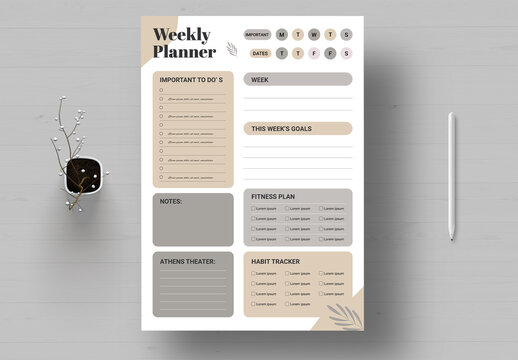 Weekly Planner Layout