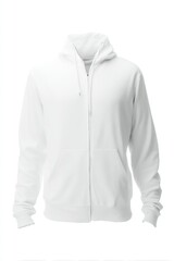 Fototapeta premium Blank white zip-up hoodie (5)