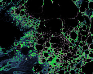 abstract fractal background with bubbles