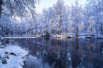 winter landscape with river