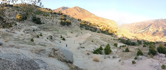 mountain landscape with snow
